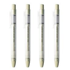 sun-star 按壓出芯橡皮擦, 雙層筆身, 附筆夾, 檸檬, 4支