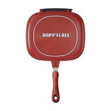 HAPPYCALL 萬用雙面煎鍋 紅色, 1個, 23cm