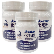 A star 貓用化毛粉 添加木瓜酵素、酪酸菌、黃地瓜粉, 幫助化毛, 3罐