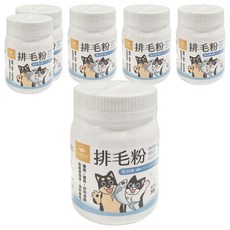 DOG CAT STAR 汪喵星球 犬貓用排毛粉, 雞肉虱目魚口味, 含魚油及亞麻仁油, SGS合格認證, 糞便潤滑 + 溫和排毛, 50g, 6罐