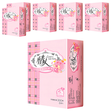 情人 平版衛生紙 300張, 6包, 6袋