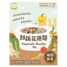 NATURMI 幸福米寶 鮮蔬花捲麵, 90g, 1個