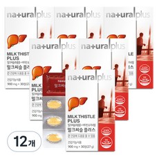 내츄럴플러스 밀크씨슬 플러스, 30정, 12개