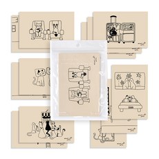Monolike MONOCAT 明信片組, 混色, 12張