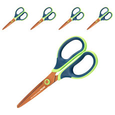 SDI 手牌 PRAG 超廣角鈦金屬事務剪刀, 顏色隨機, 5把