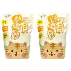 Cat Head 貓大頭 超凝結豆腐雪砂, 6L, 輕量無毒, 仿礦型不易挑砂, 可沖馬桶, 綠茶, 2袋