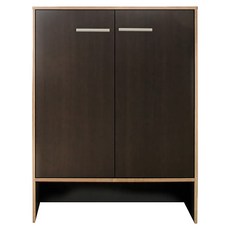 HOPMA 合馬家具 日式雙門鞋櫃 約可放置15雙鞋, 黑胡桃, 4層