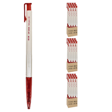 TOWO 東文 中性筆 0.5mm OP-200A 24支, 紅色, 3盒
