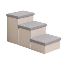 MH家居 寵物收納階梯 3層 77 x 33 x 42.5cm 灰色 寵物階梯, 1組