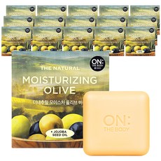 온더바디 더내추럴 모이스처 비누 올리브향, 90g, 16개입