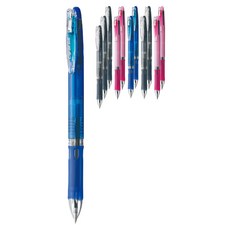 ZEBRA 斑馬牌 夾式超薄三色原子筆 0.7 mm, 藍色, 黑色, 粉彩粉紅色, 12入