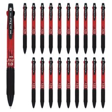 JAVAPEN 3色原子筆 Jet 3 ball 1.0mm, 紅色, 20入