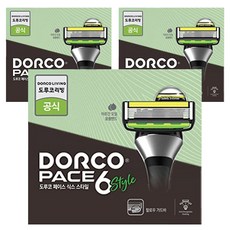 Dorco Face 6 款剃須刀身+剃須刀片組, 刮鬍刀+刮鬍刀片10入, 3組