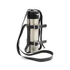 Katapaha皮革扣環保溫杯提袋 1個 黑色, 1件