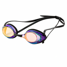 AQUWIN 選手用彩虹鏡面鍍膜泳鏡 CR40RVM, 1個, 多色
