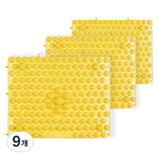 비제스코 발바닥 건강 마사지 지압 매트 VIV-B2, 옐로우, 9개