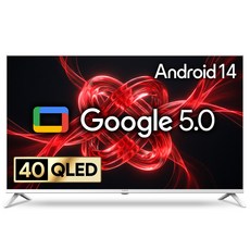 더함 FHD QLED 화이트에디션 돌비 AI 구글 5.0 IPS패널 스마트 TV, 102cm(40인치), NA401QLED, 스탠드형, 고객직접설치