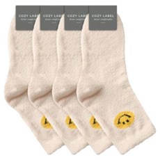 COZY LABEL 男款笑臉圖案睡襪 4雙