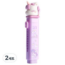 마켓감성 푸시풀 지우개 + 리필 7p 세트, 유니콘, 2세트