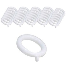 Living Zone窗簾環 窗簾用環, 白色的, 44個