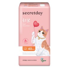 시크릿데이 뉴 러브 팬티라이너, 롱, 40개입, 1세트