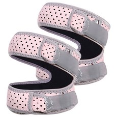 透氣減震膝蓋髕骨減壓帶 粉色 均碼 2個 運動護膝