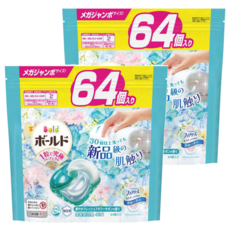 Bold 4in1 持香4D洗衣膠囊補充裝 清新花香, 64顆, 2袋