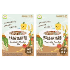 NATURMI 幸福米寶 鮮蔬花捲麵, 90g, 2個