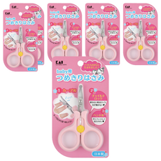 KAI 貝印 鎖扣式安全防護剪刀, 粉紅甜心, 6支