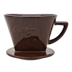 CAFEC CAFEC 有田燒 陶瓷扇形濾杯, 咖啡色 3~5杯份, 1個, 3-5杯份