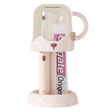 THE ZAKKA 多功能直立式漱口杯牙刷架 One Size, 粉色, 1組