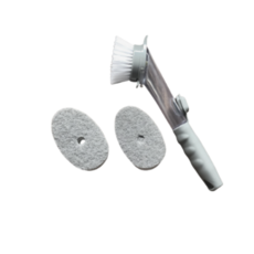 Lalamiz 壓克力菜瓜布 S71 + 海綿 2入, 灰色, 1套