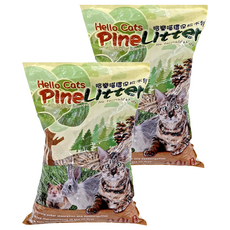 哈樂喵 Hello Cats 環保松木砂, 100%天然松木, 無粉塵, 不黏腳, 20LB, 2包