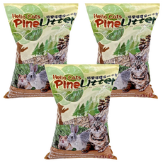 哈樂喵 Hello Cats 環保松木砂, 100%天然松木, 無粉塵, 不黏腳, 20LB, 3包