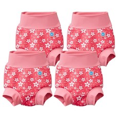 Splash About 全新 Happy Nappy 3D加強版 游泳尿布褲, L, 4件