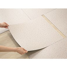 Tamsaa 非黏著式水磨石裝飾地磚 50 x 50 cm + 可撕除貼紙 7p 組, 1套, 奶油沙色