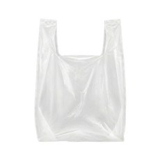 anidoll 乳白色手提超市塑膠袋, 8L, 1組