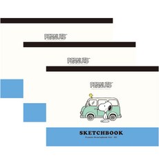 韓國 hM PLUS Peanuts 史努比可撕式繪圖本 3入組, B5, 50張, 1套