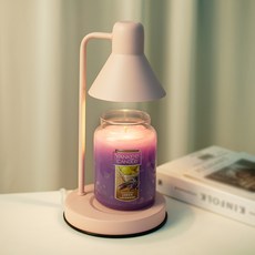 the Sweet Mono 融蠟燈 + Yankee Candle 大蠟燭罐 + 燈泡 2入組, 檸檬薰衣草, 粉紅色