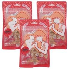 汪事如意 犬貓專用 原肉零食 奶焗花椰卡滋雞, 50g, 3包