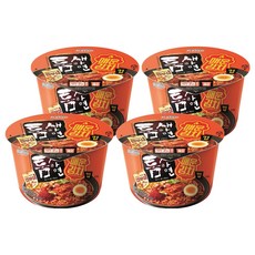 Teumsae 縫隙拉麵 碗裝極地辣泡菜拉麵 105g, 4入