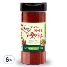 복이네먹거리 국산 안매운고춧가루 순한맛 어린이 김치용 용기형, 95g, 6개