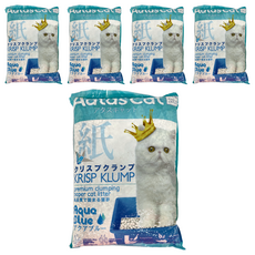 Aatas Cat 加冕貓 Krisp Klump 優質凝結紙貓砂 - 7L, 海洋藍, 5包