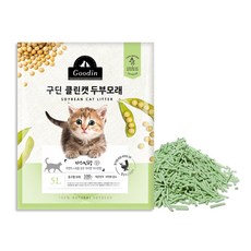 구딘 응고형 클린캣 두부 고양이 모래, 5L, 1개, 자스민향