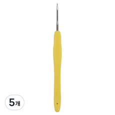 Ancalls Lava Lava 矽膠毛線用鉤針 4/0號 2.5mm, 黃色, 5個