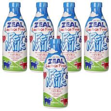 ZEAL 紐西蘭犬貓專用鮮乳, 不含乳糖, 1公升, 1L, 5瓶