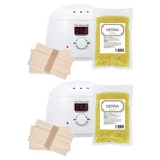 Nerna Pro 蠟 200 溫暖 + 硬蠟原件 500 克 + 水銀抹刀大號 100p 自蠟套組, 2組