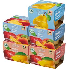 natura nuova 水果泥組合 5入組, 梨子口味+蘋果水蜜桃口味+蘋果芒果口味, 1組