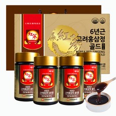 고려인삼유통 6년근 고려홍삼정 골드 + 쇼핑백 세트, 250g, 4개