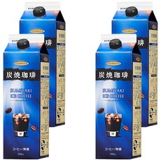 HAMAYA 炭燒無糖黑咖啡, 4個, 1L